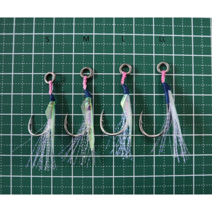 SUTEKI Super Light Jig Short Assist (Night Light Rainbow & Flasher) (MC-152)