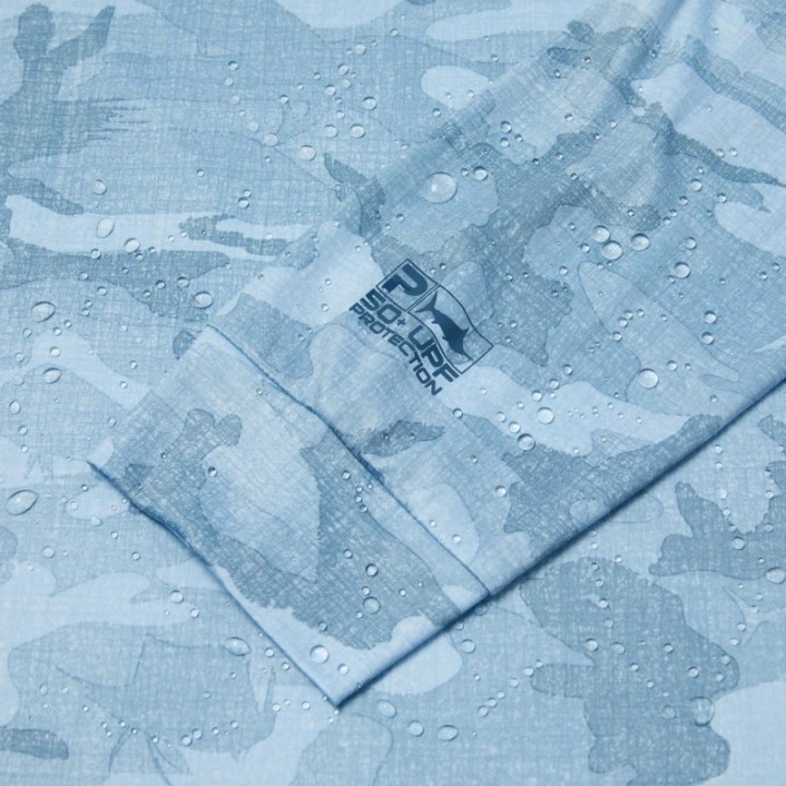 PELAGIC Hooded Fishing Shirt VAPORTEK FISH CAMO