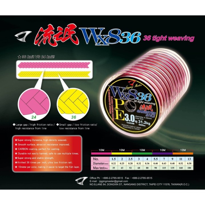 JIGGING MASTER GANGSTER STYLE WX8 -36 PE LINE