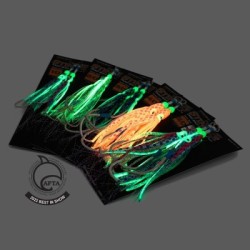 OCEAN`S LEGACY STINGER TWIN ASSIST HOOK - TAKO BAIT GLOW