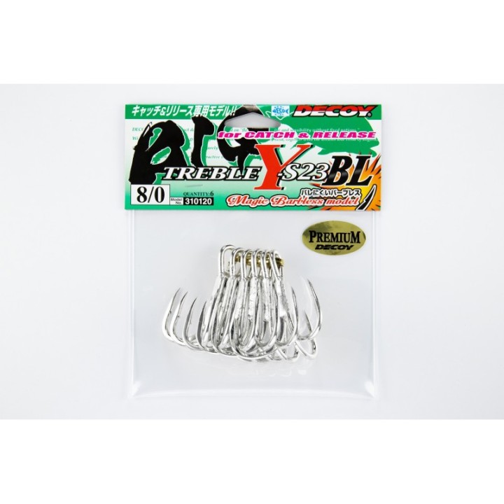 DECOY BIG TREBLE Y-S23BL (Barbless)