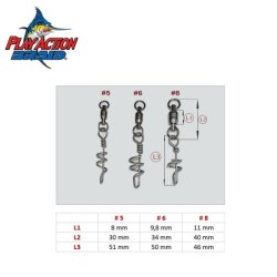 PLAY ACTION BRAID BB SWIVEL BUCK SNAP
